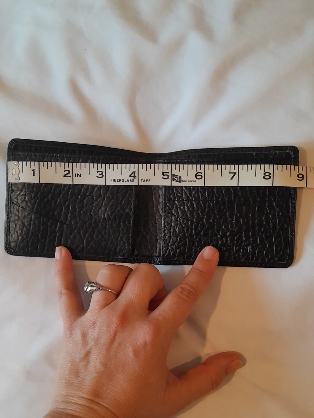 Handcrafted Black Leather Bifold Wallet